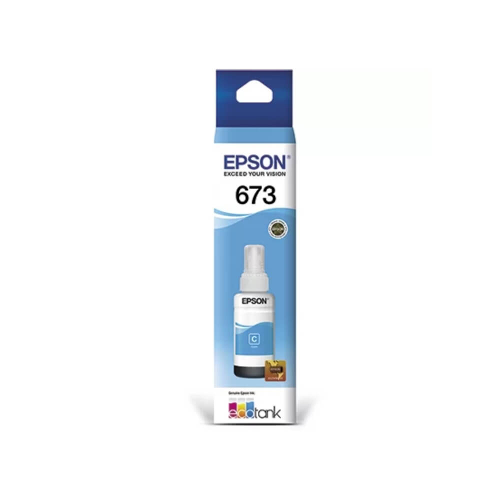 Refil Tinta Epson T673220 Ciano L800, L805 e L1800 - Impressorajato